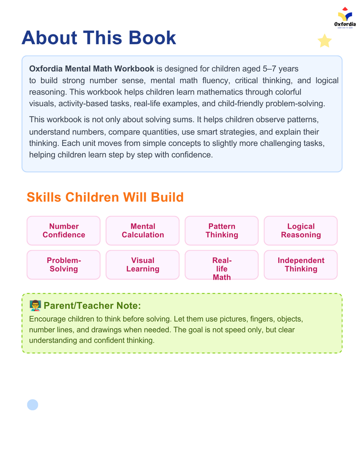 Mental Math Workbook – Ages 5–8