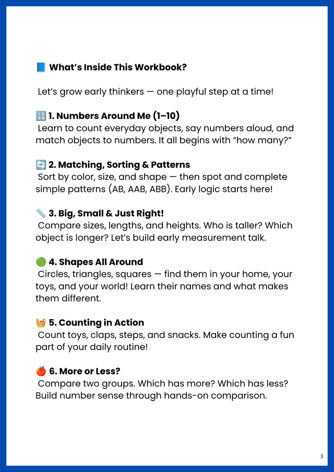 My First Mental Math Workbook – Ages 3–5