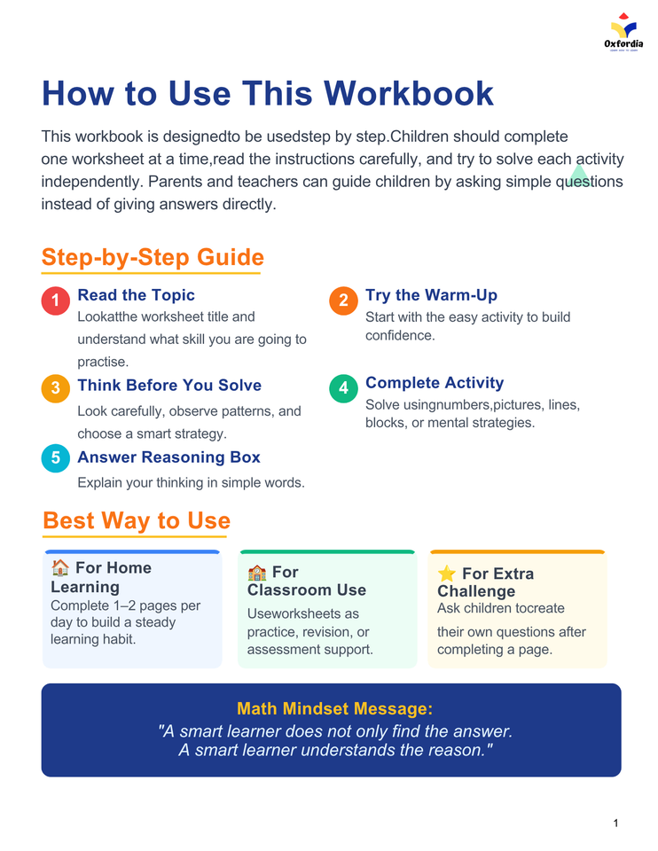Mental Math Workbook – Ages 5–8